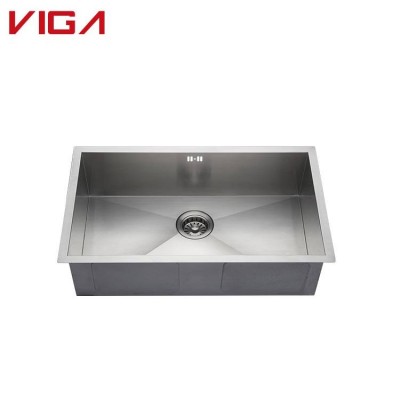 New Design Undermount SUS 304 Square Single Bowl Sink For Family Kitchen