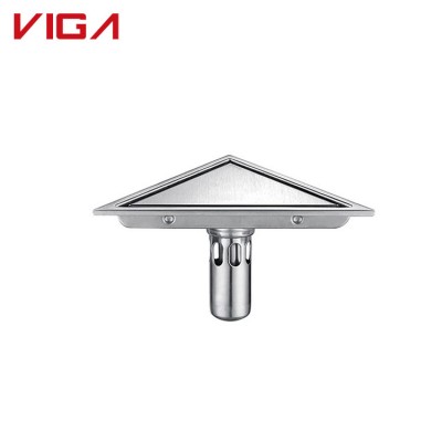 Factory Supplier Balcony Brushed Nickel Floor Trap Strainer Ss 304 Square Floor Drain