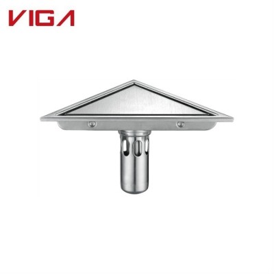 Triangle Stainless Steel Bathroom Floor Drain With Cover